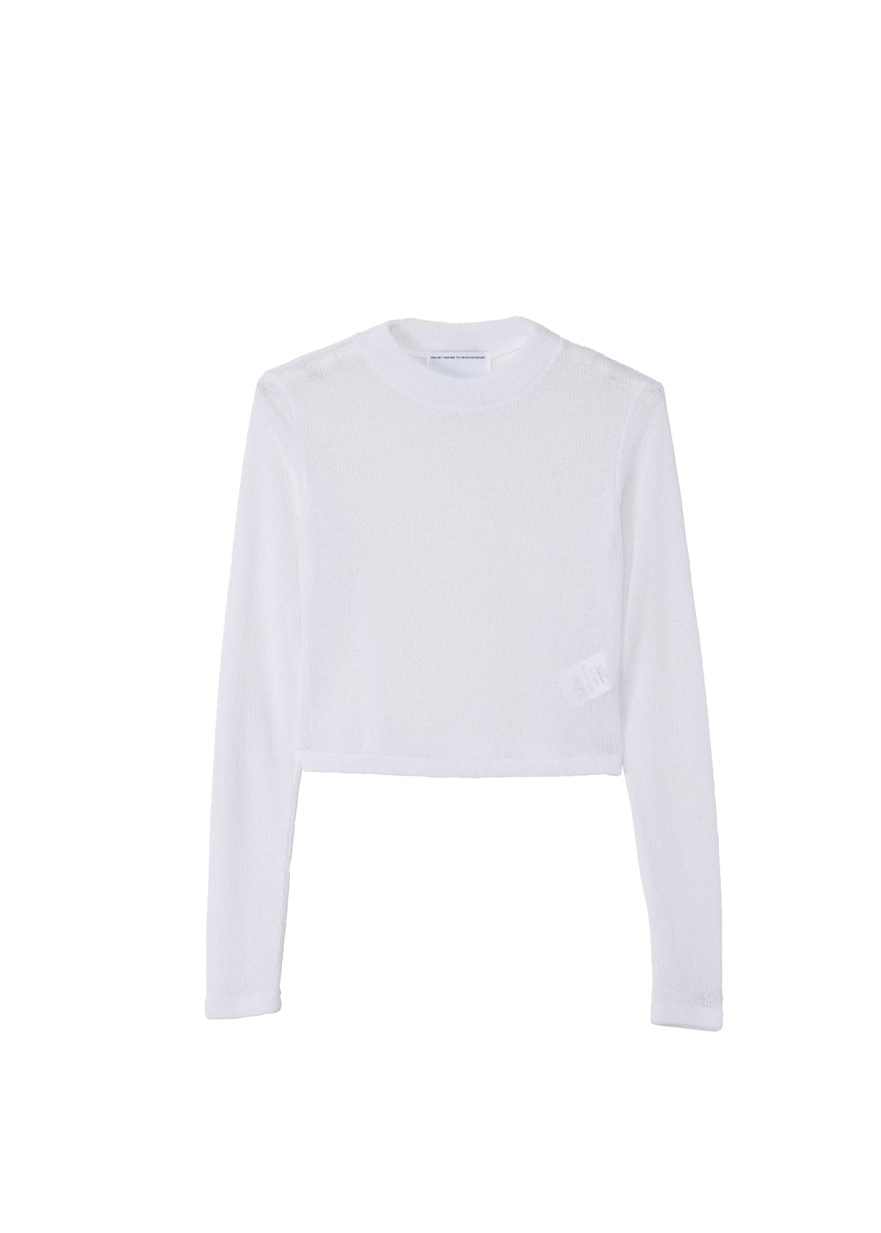 Molly see-through long sleeve knit top