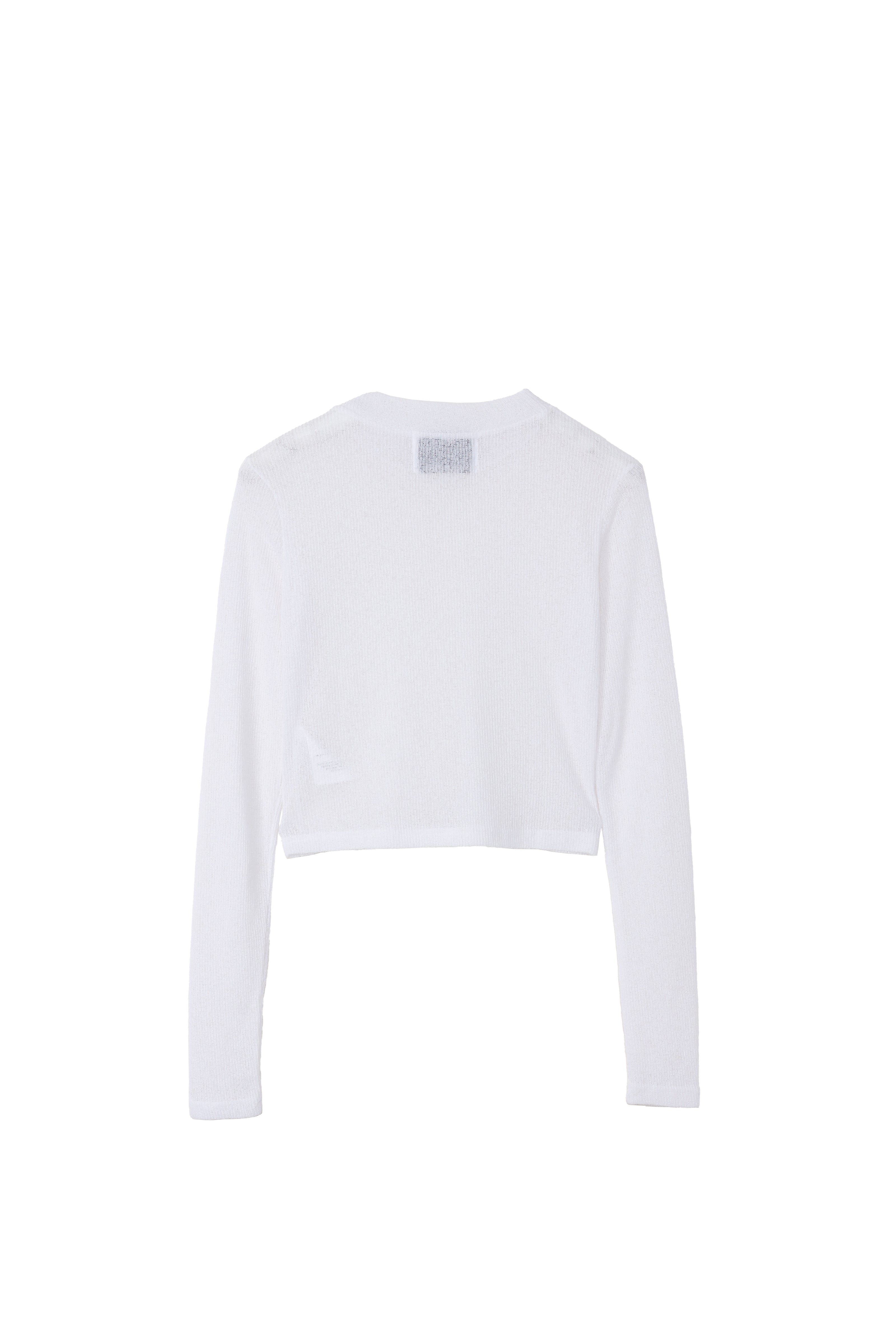 Molly see-through long sleeve knit top