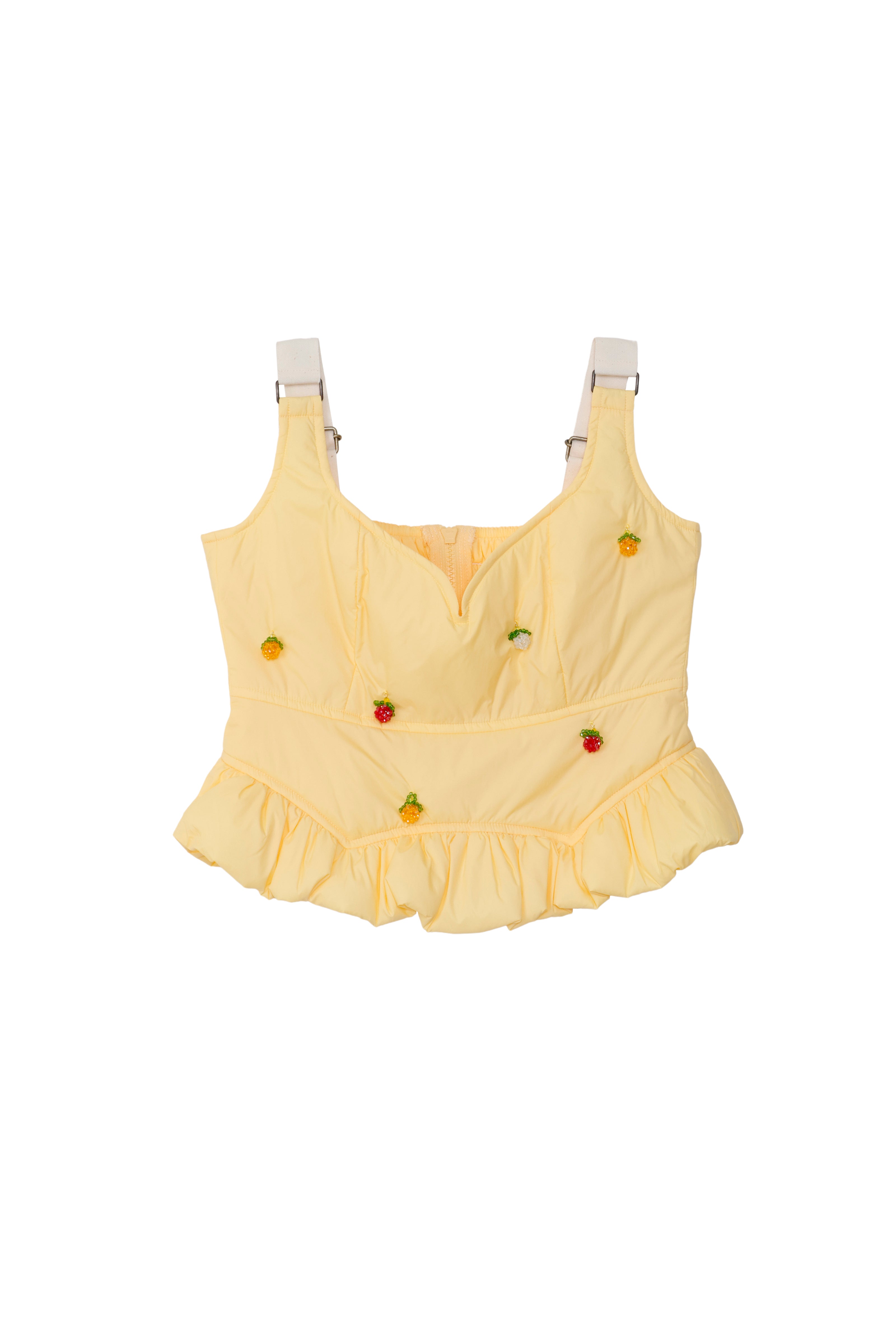 BENJAMIN YELLOW | BEADED BUSTIER