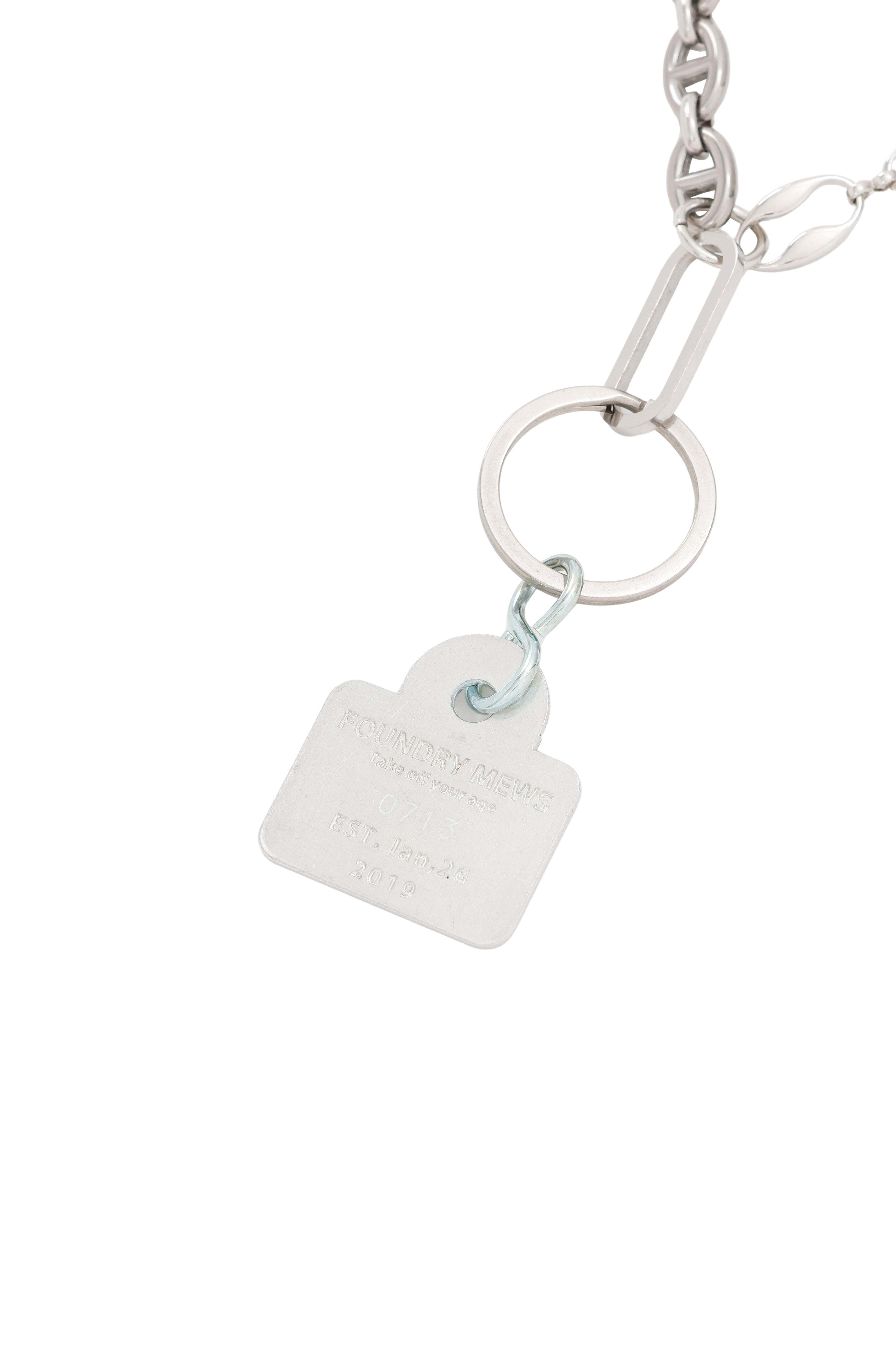 Foundrymews numbering charm necklace