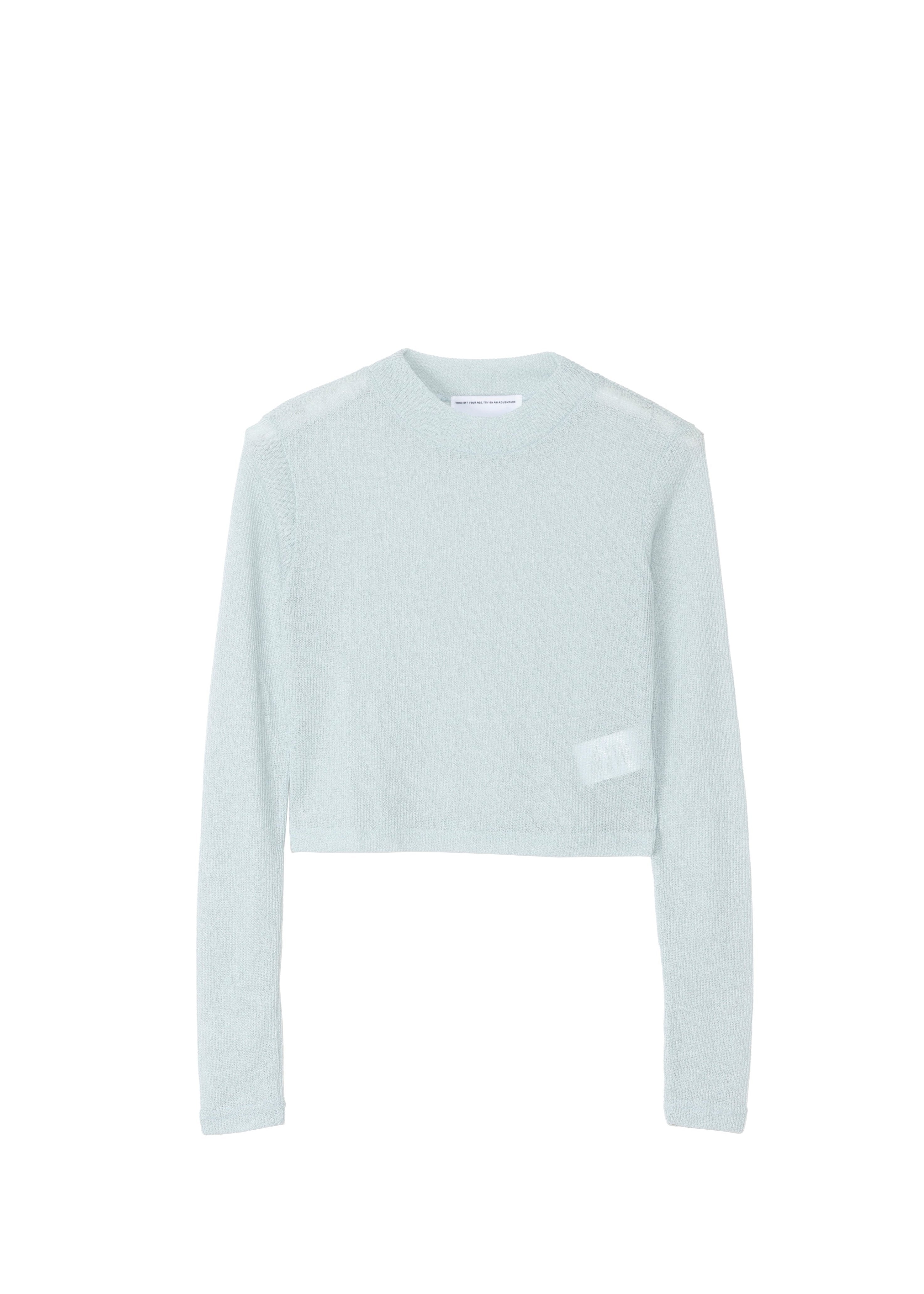 Molly see-through long sleeve knit top