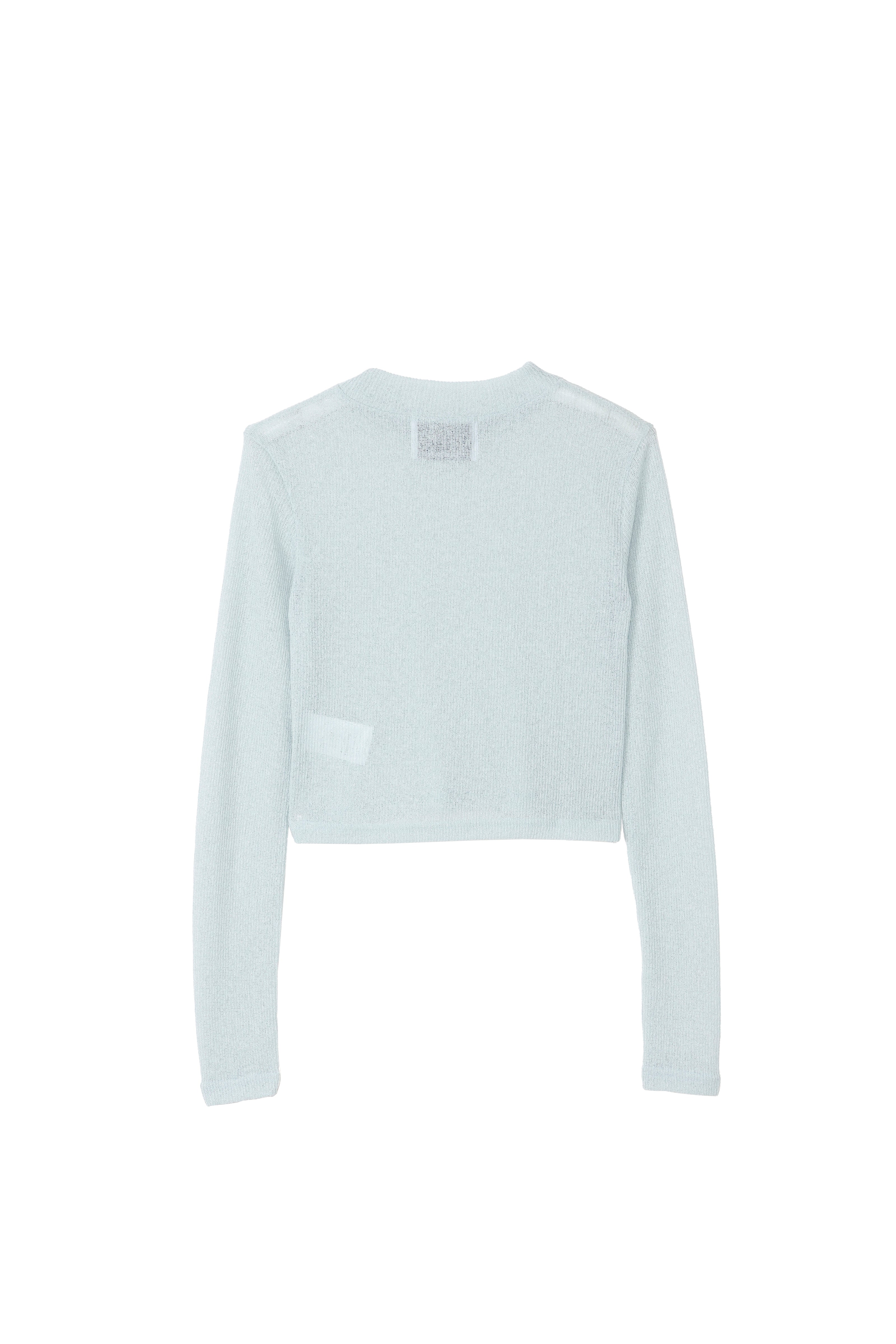 Molly see-through long sleeve knit top