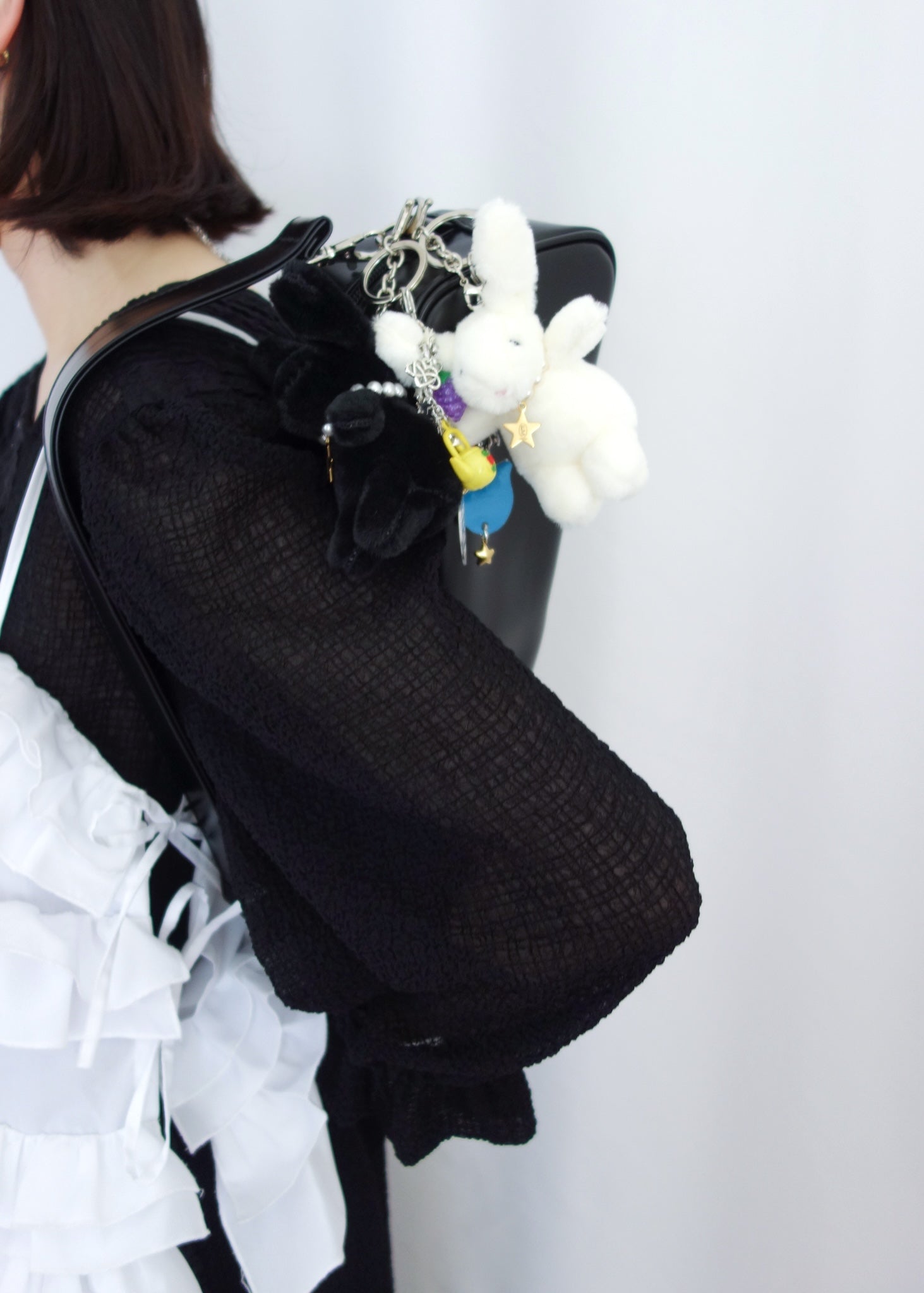 Petite Mews One of a Kind Bag Charm / light gray 183