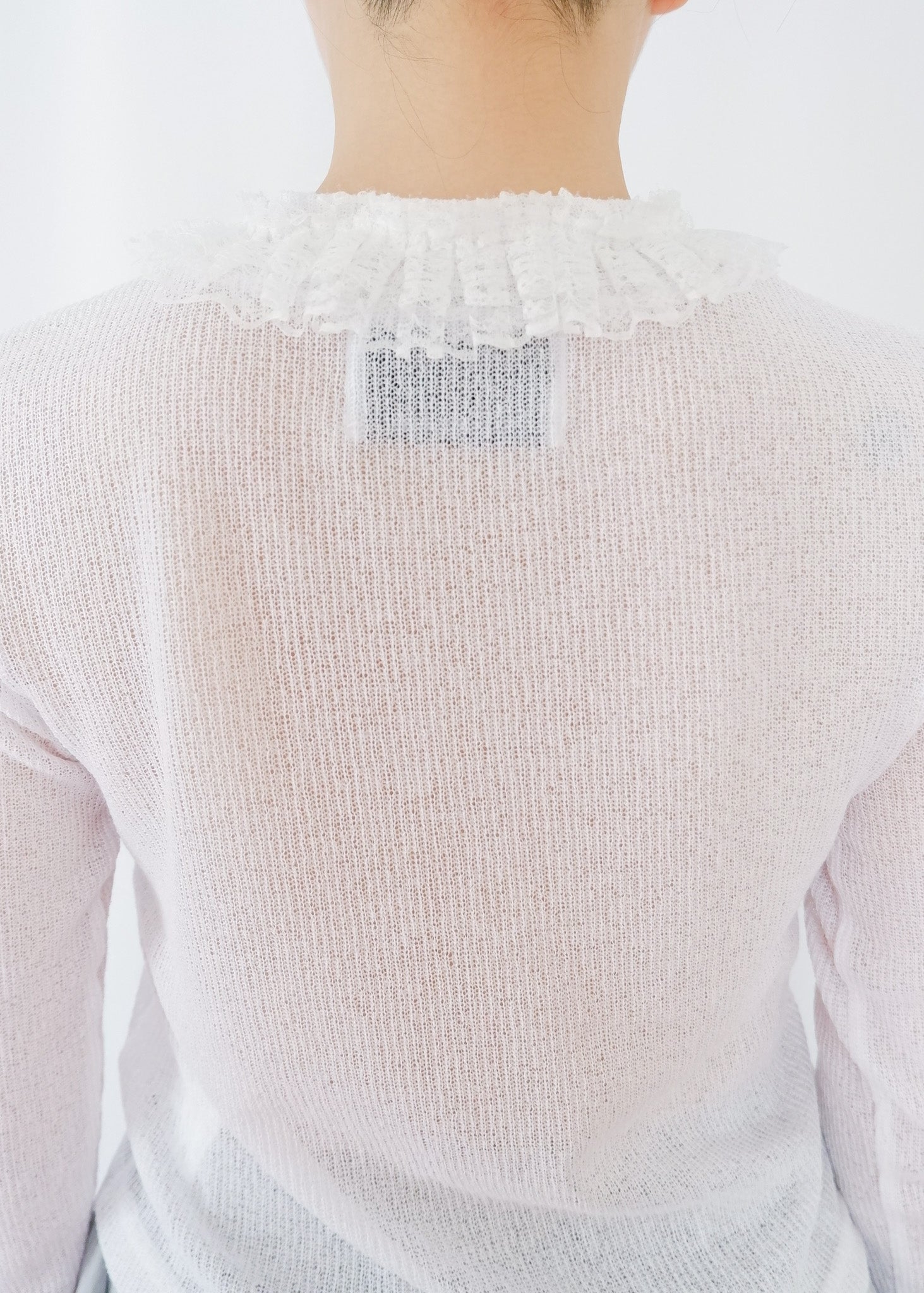 Molly see-through long sleeve knit top by Lina