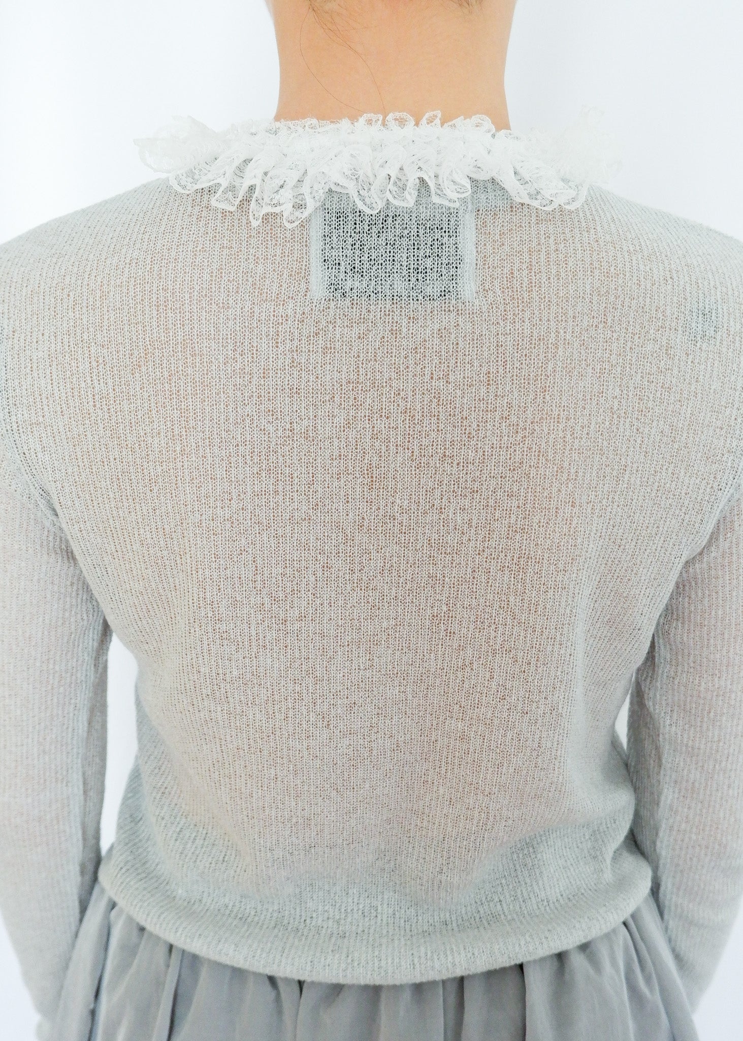 Molly see-through long sleeve knit top by Lina