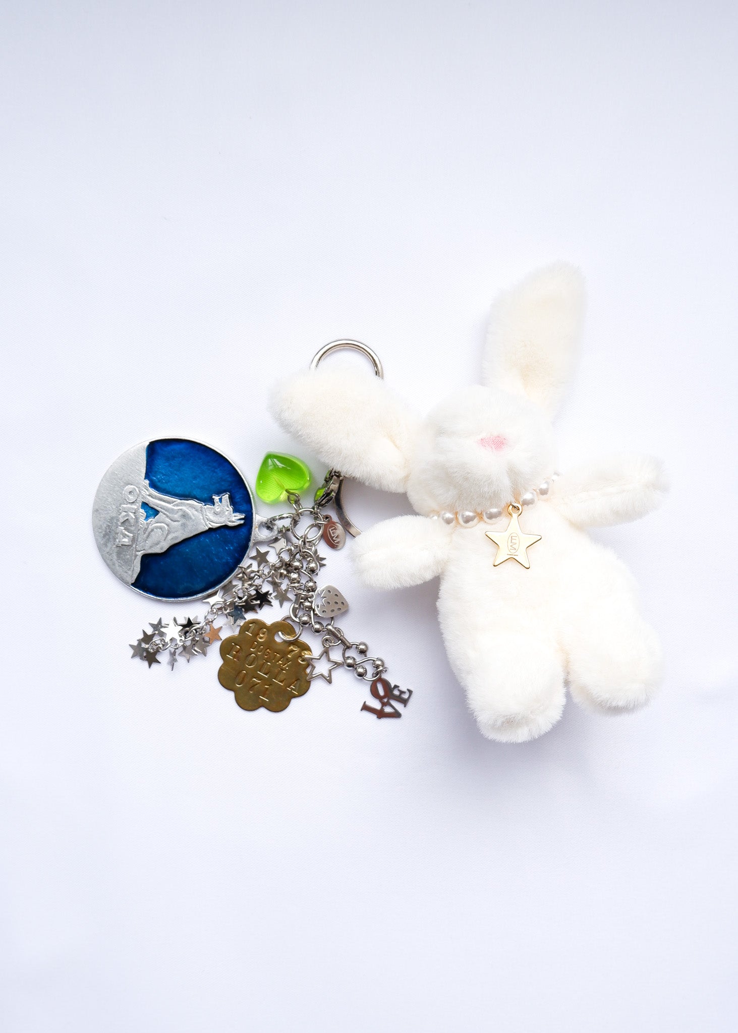 Petite Mews One of a Kind Bag Charm / White 71