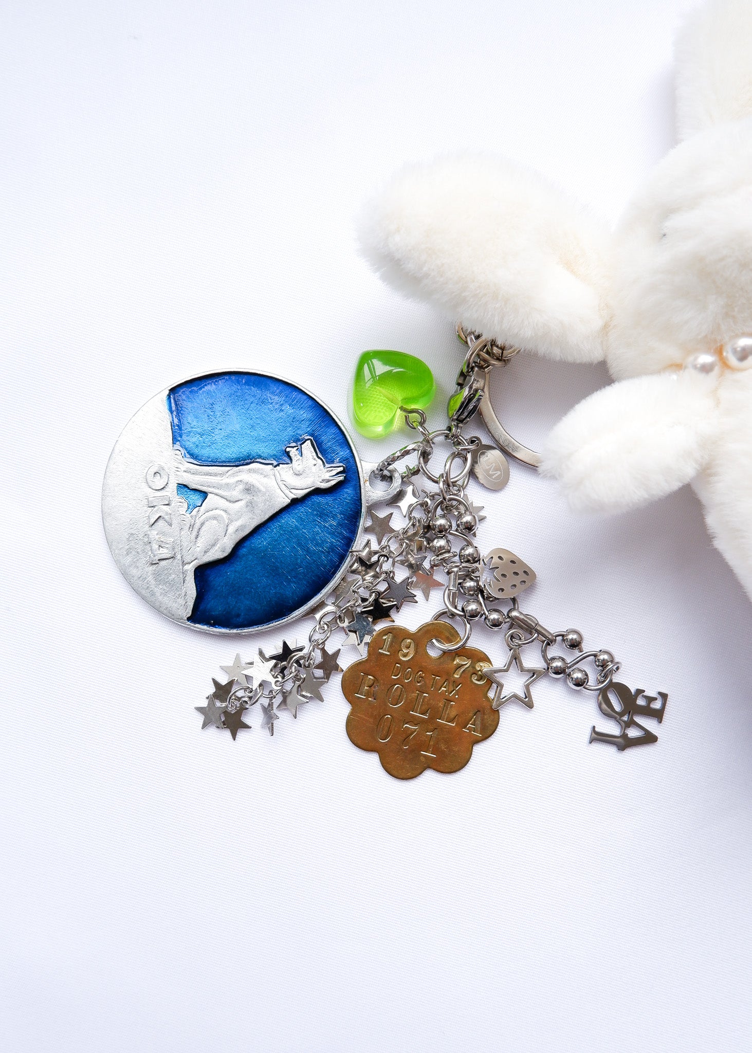 Petite Mews One of a Kind Bag Charm / White 71