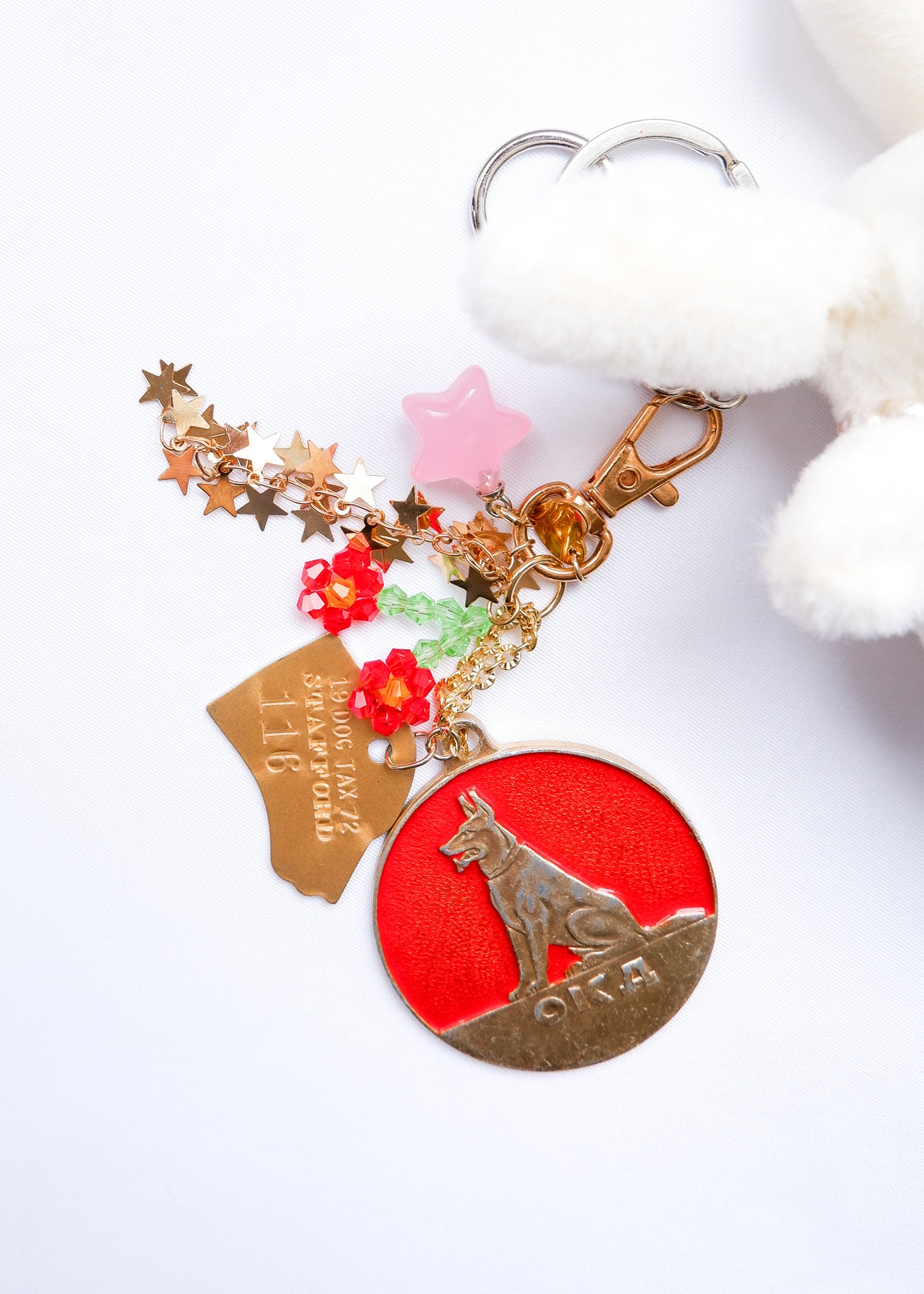Petite Mews One of a Kind Bag Charm / White 116