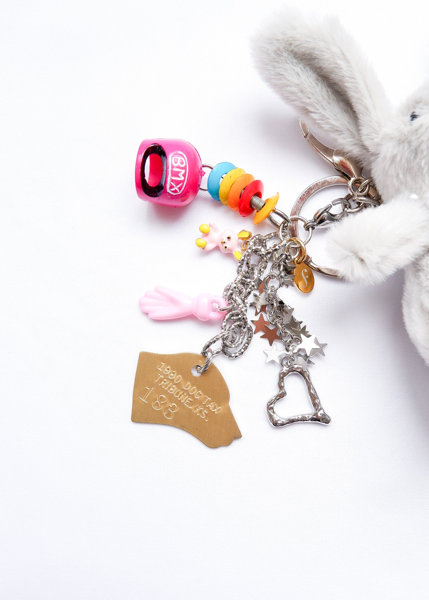 Petite Mews One of a Kind Bag Charm / light gray 183