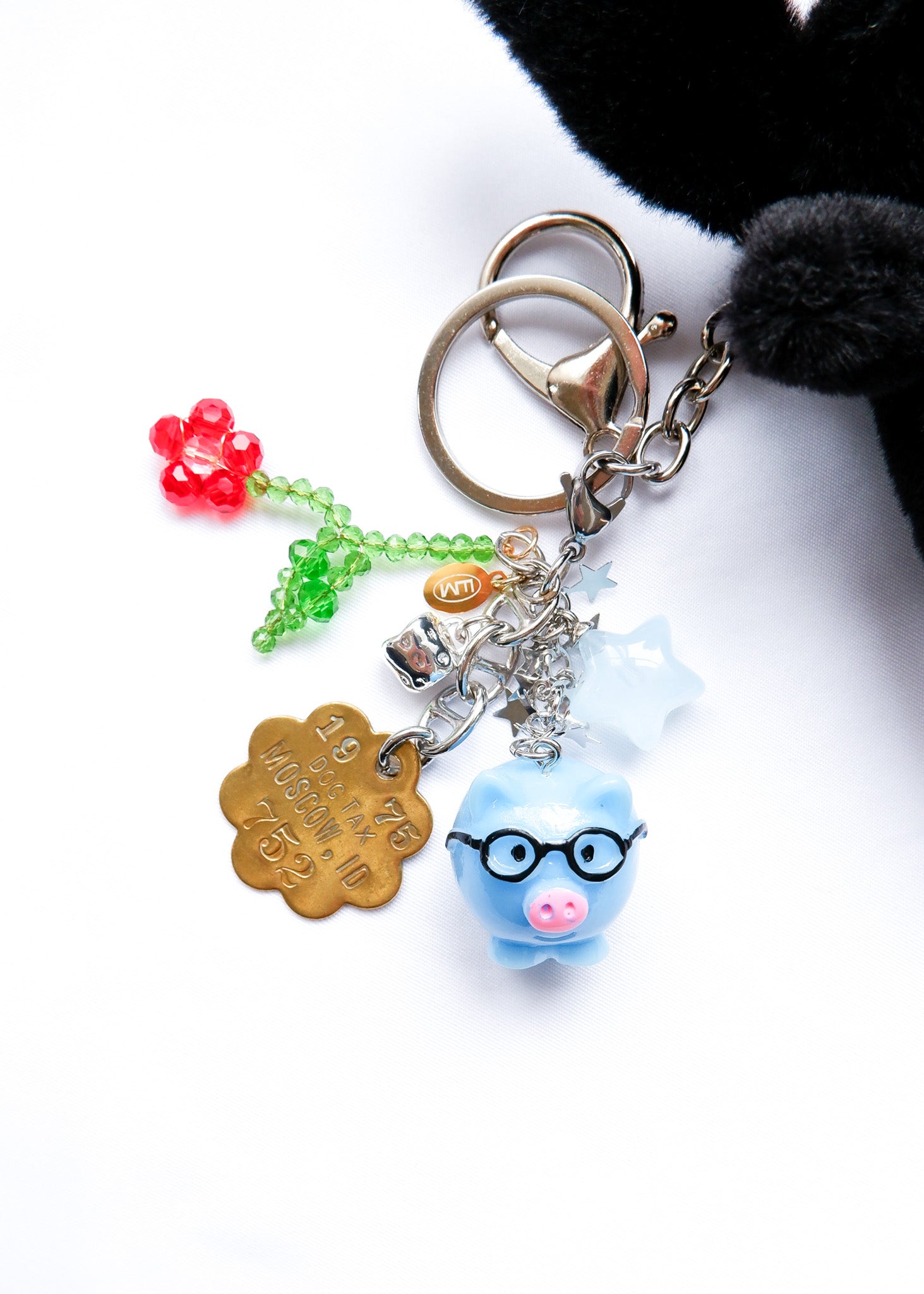 Petite Mews One of a Kind Bag Charm / Black 752