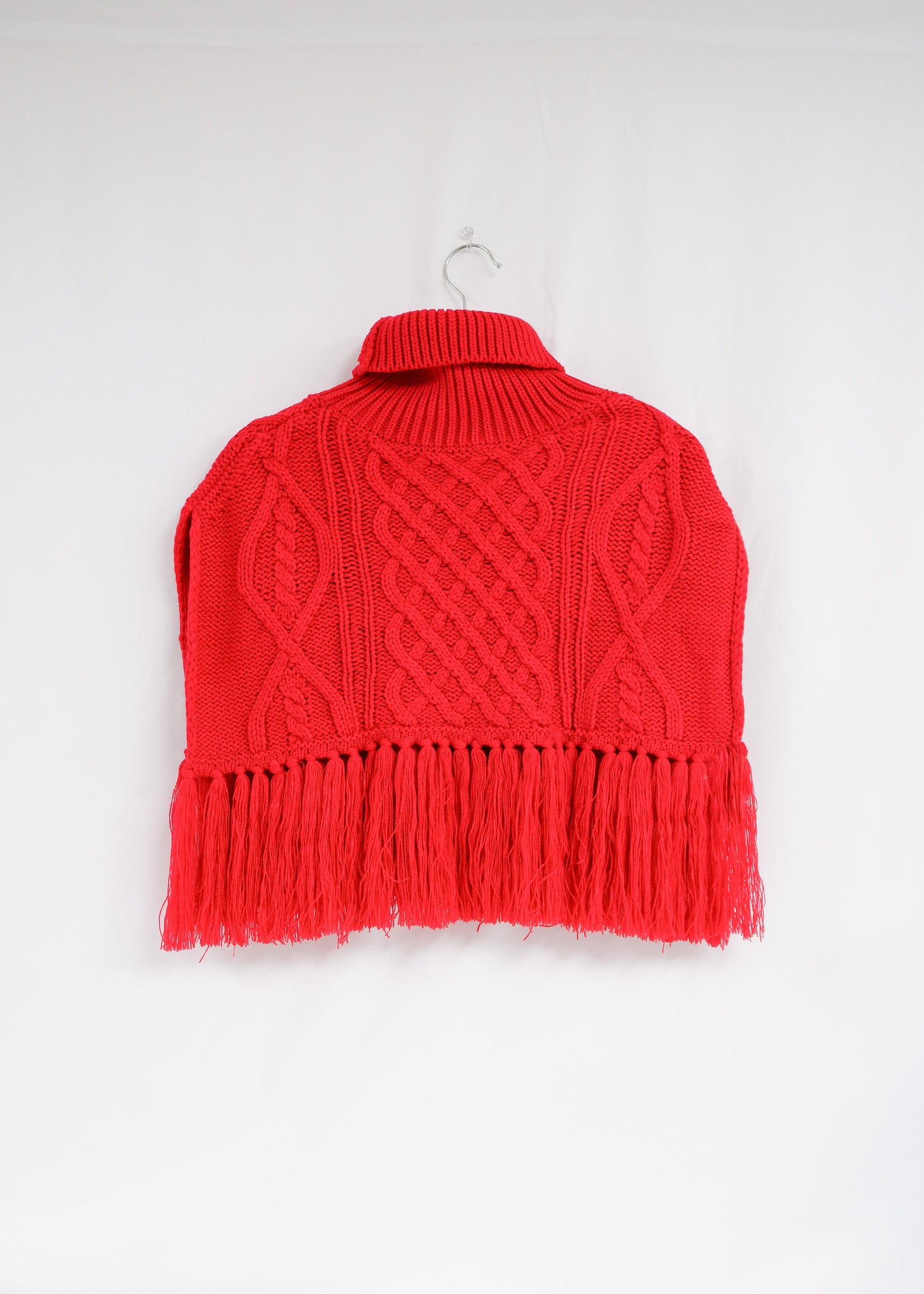 FM knit flower poncho