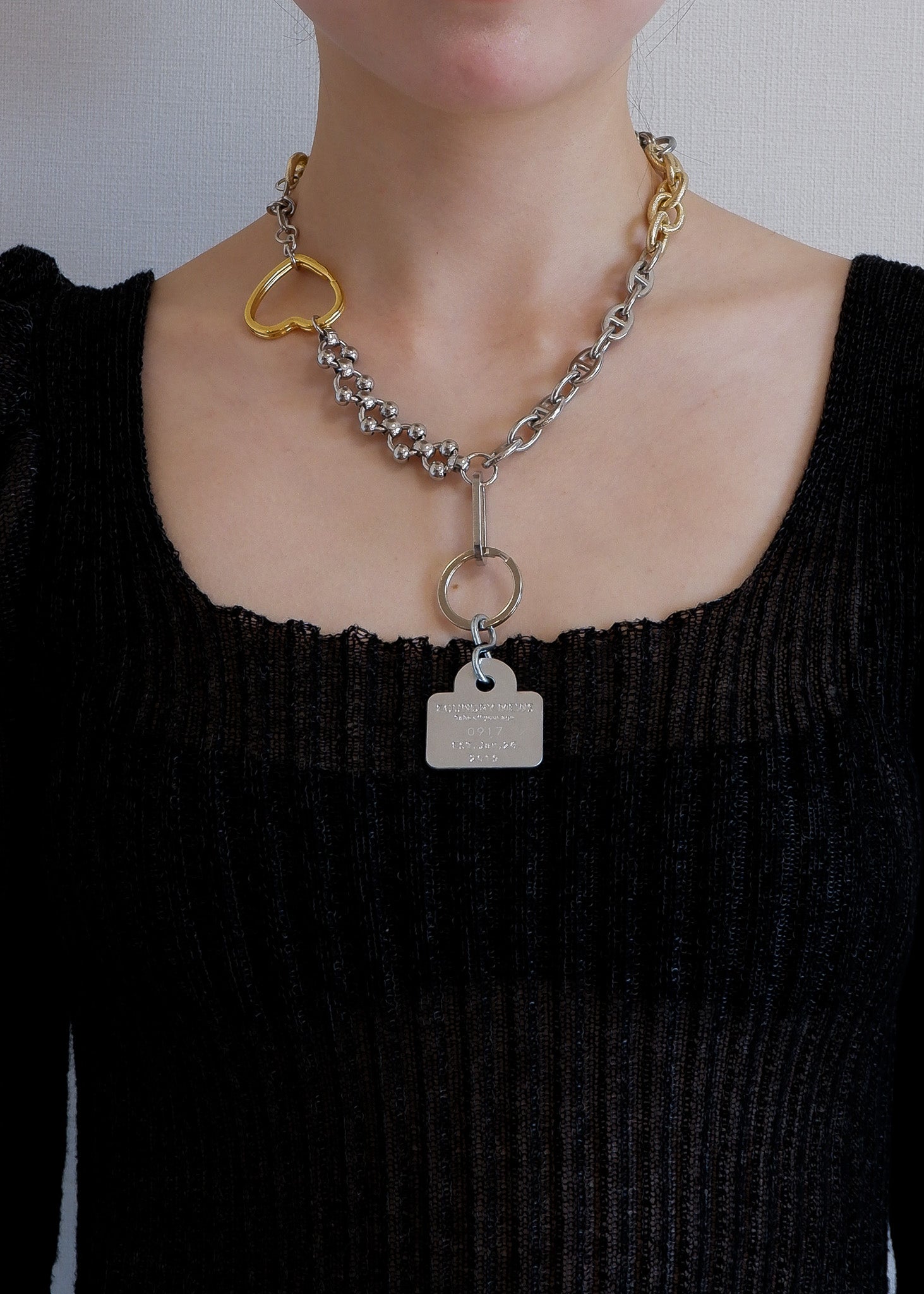 Foundrymews numbering charm necklace