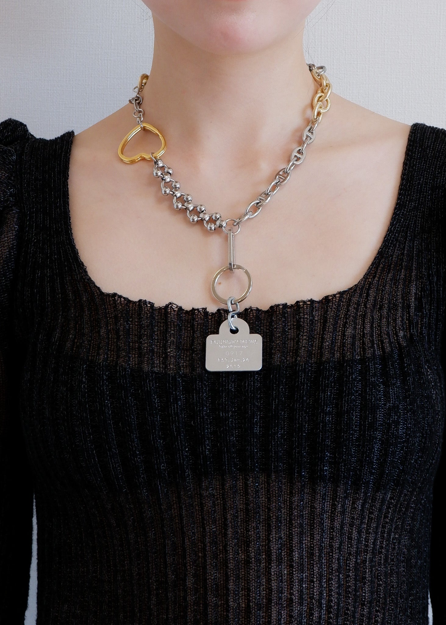 Foundrymews numbering charm necklace