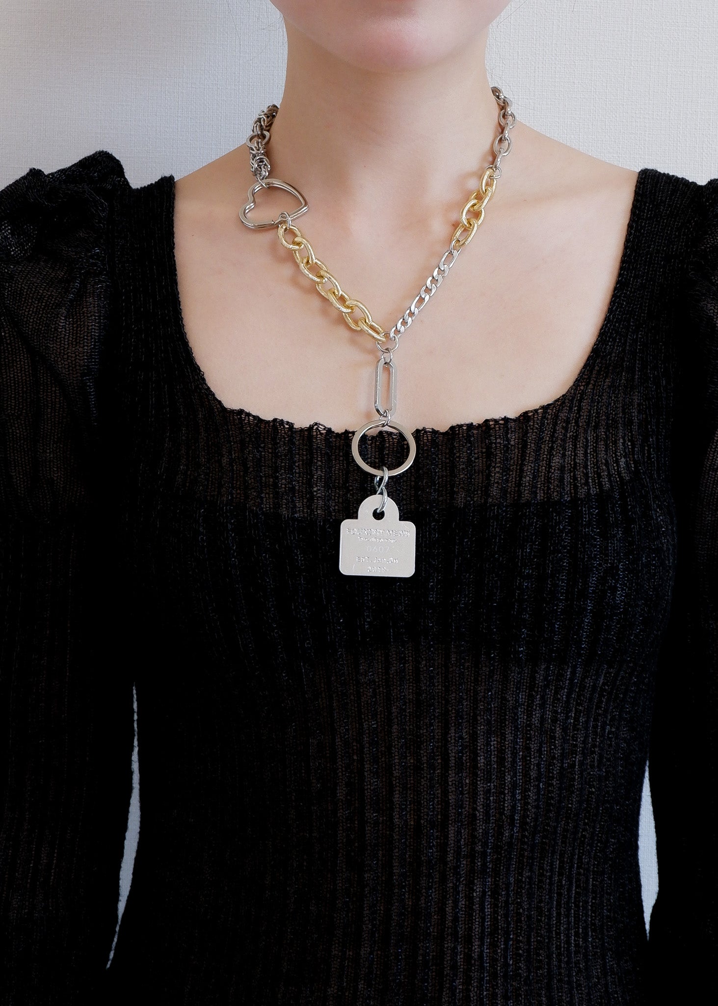 Foundrymews numbering charm necklace