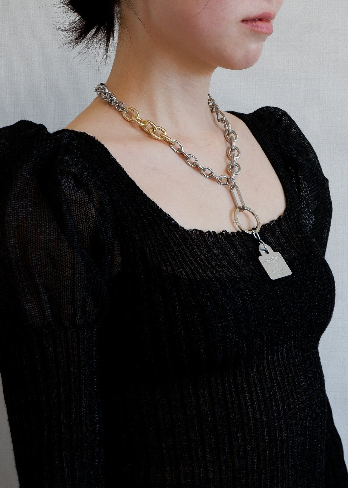 Foundrymews numbering charm necklace