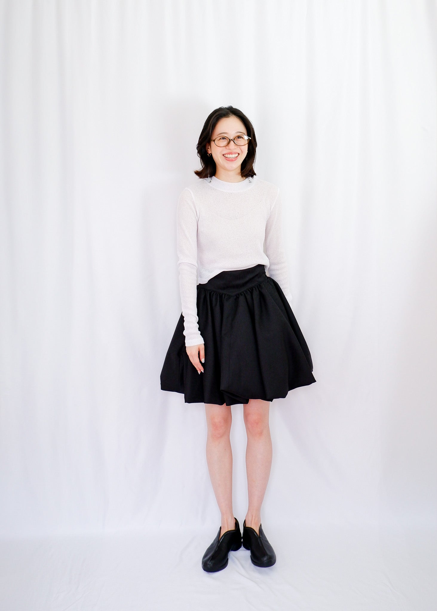 Molly see-through long sleeve knit top
