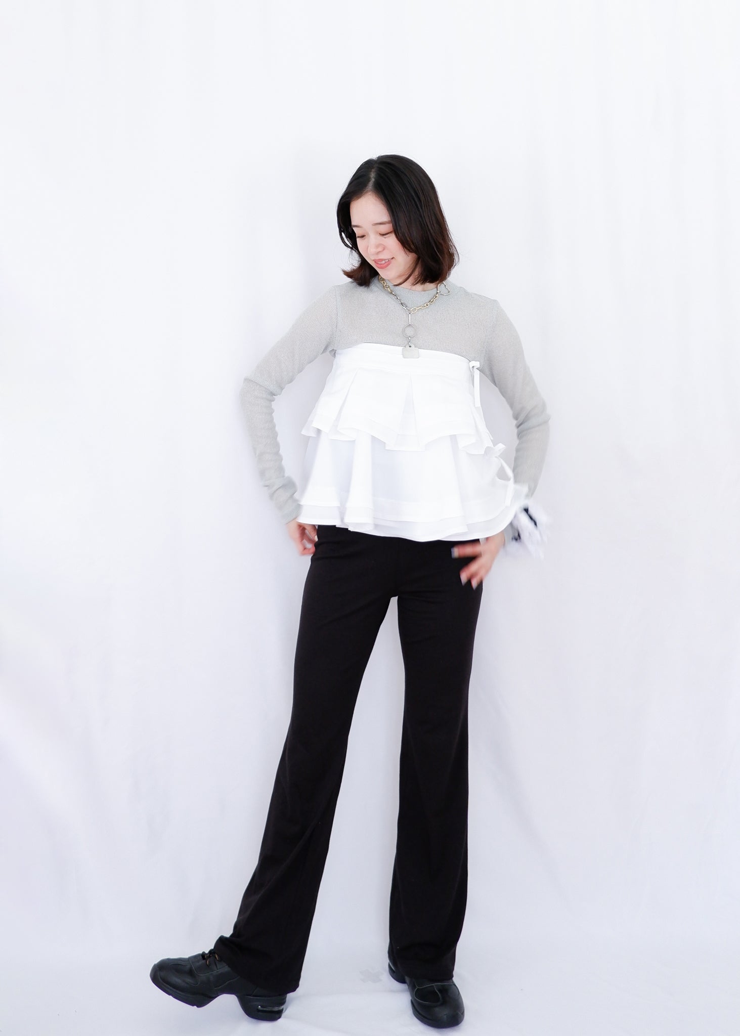 【SALE】 Jelly stretch trousers