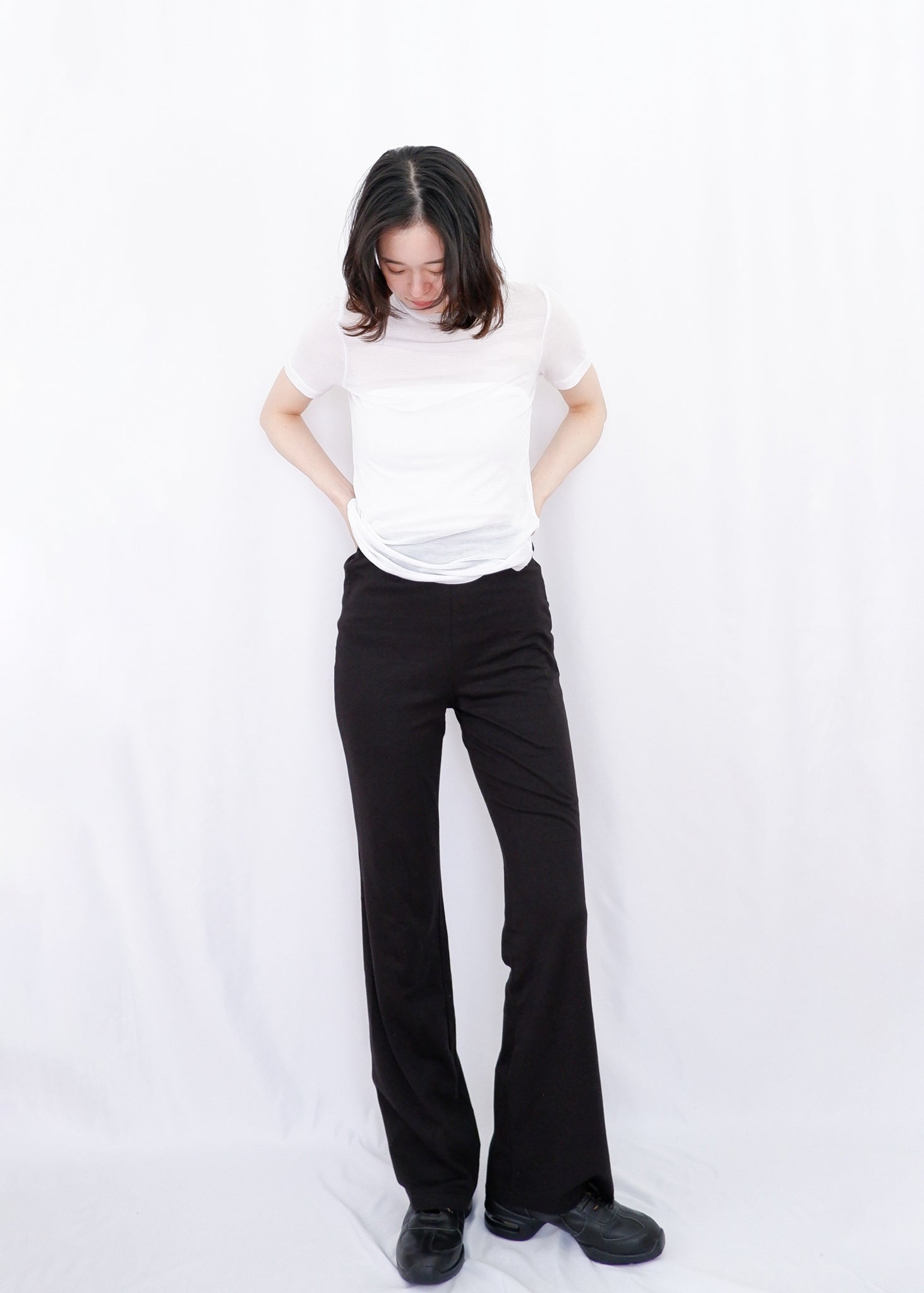 【SALE】 Jelly stretch trousers