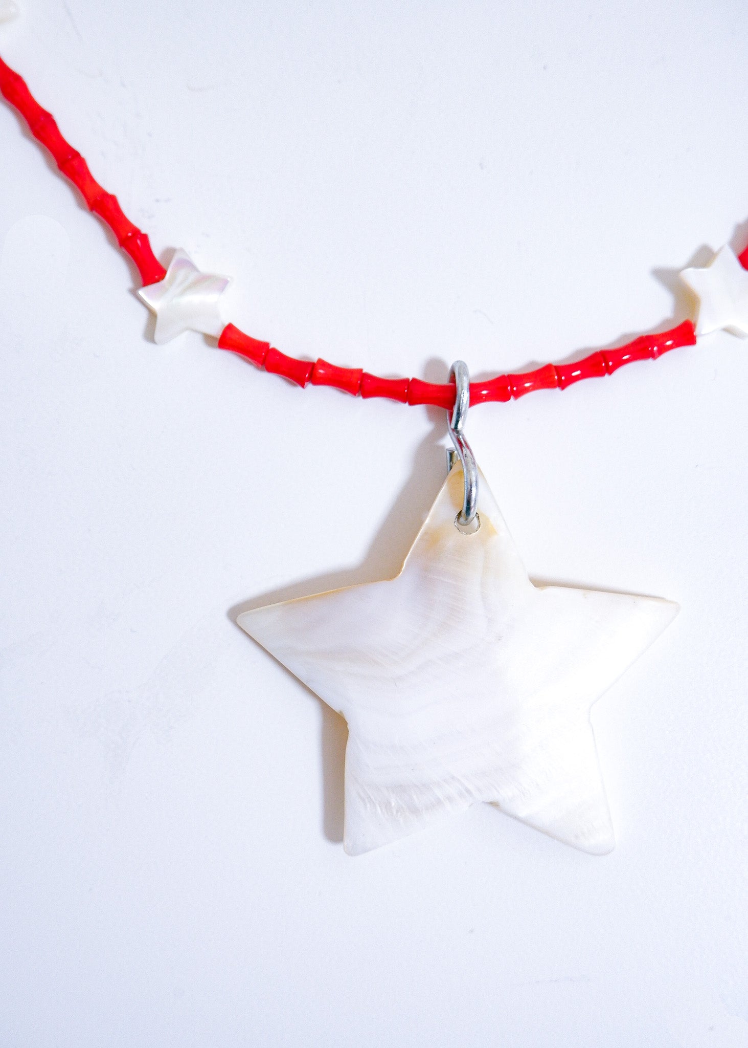 bamboo red HOSHI - necklace