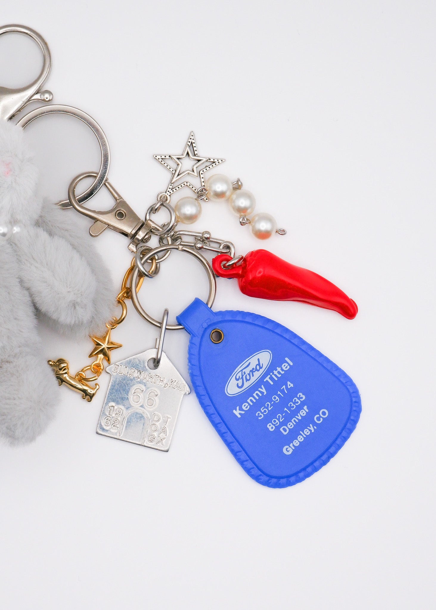 Petite Mews One of a Kind Bag Charm / GRY10