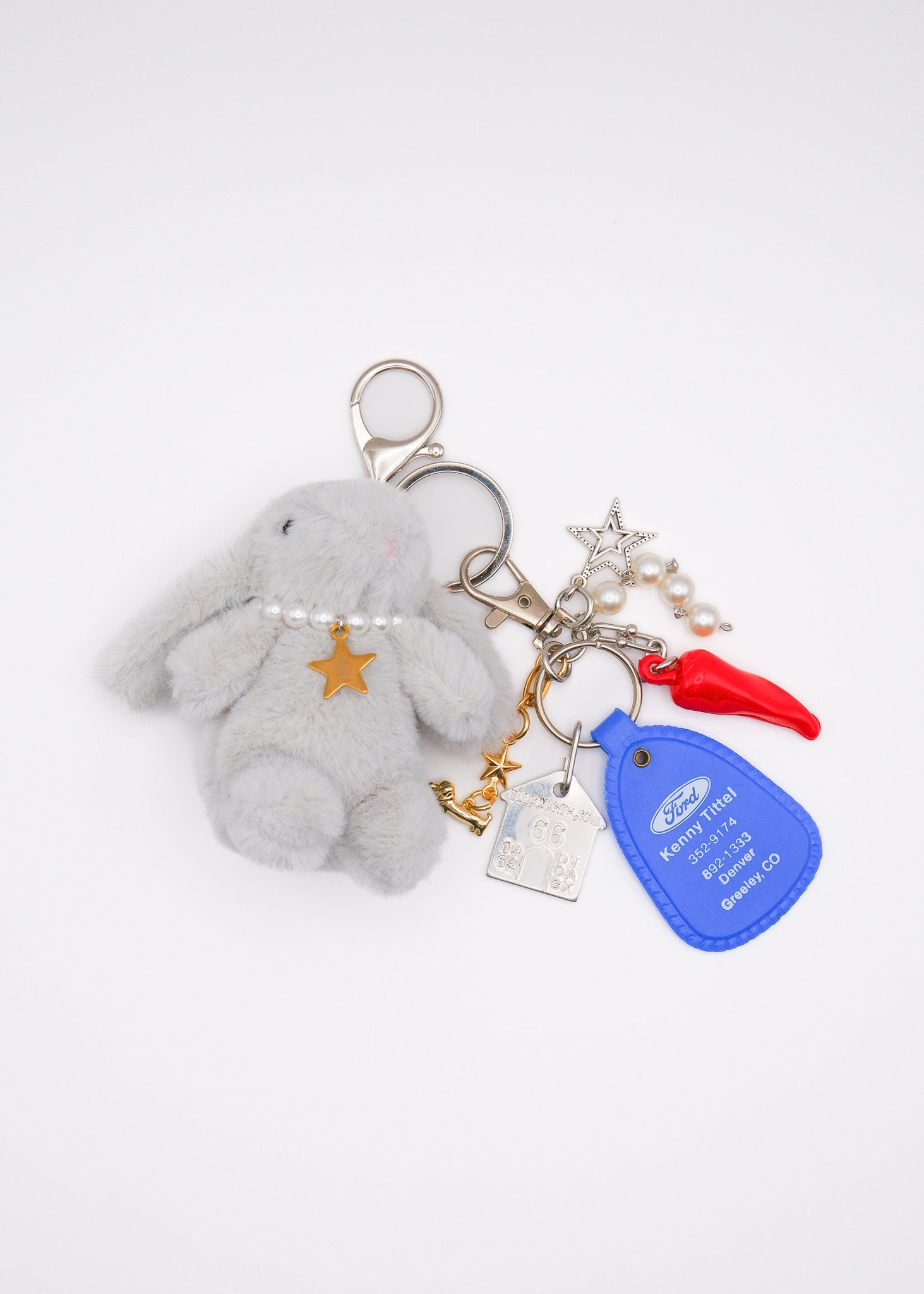 Petite Mews One of a Kind Bag Charm / GRY10