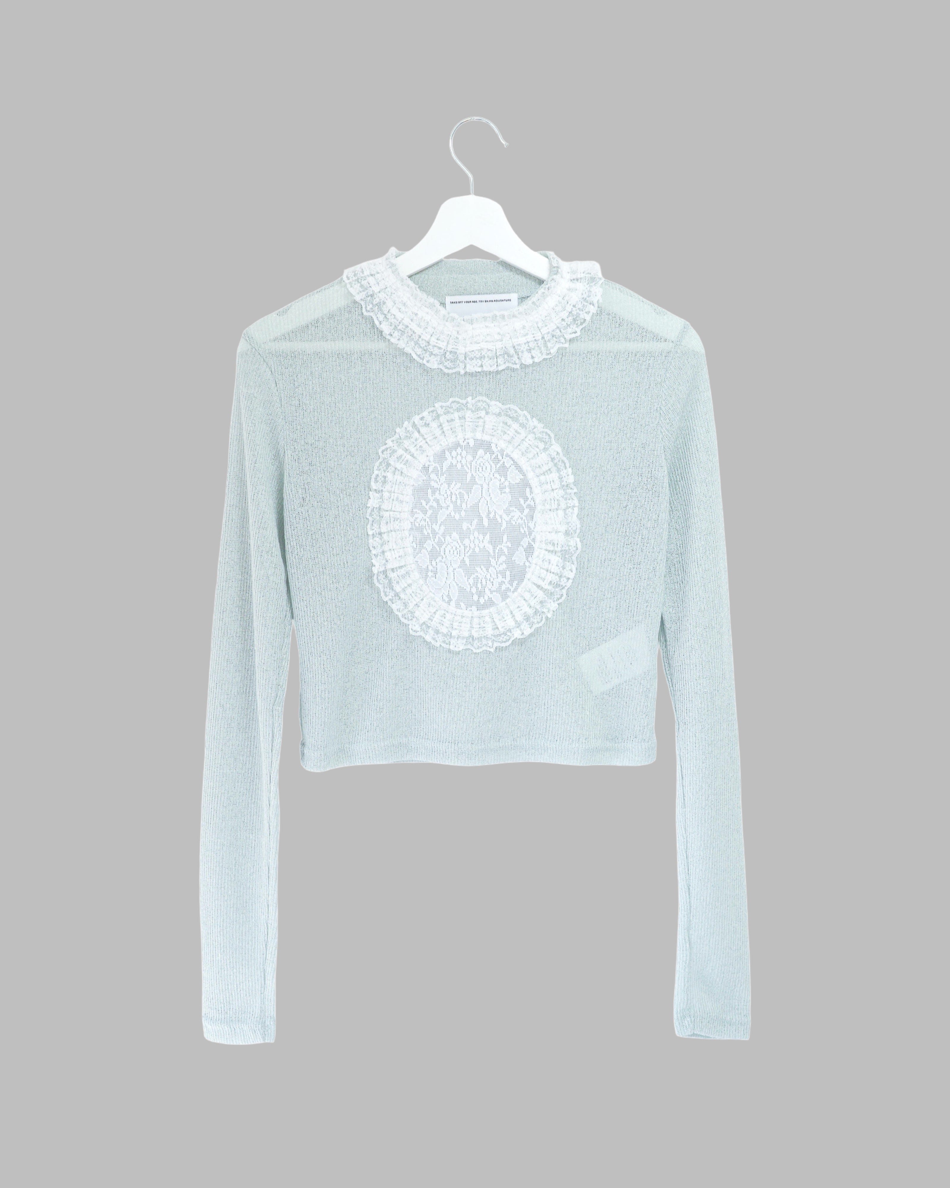 Molly see-through long sleeve knit top by Lina