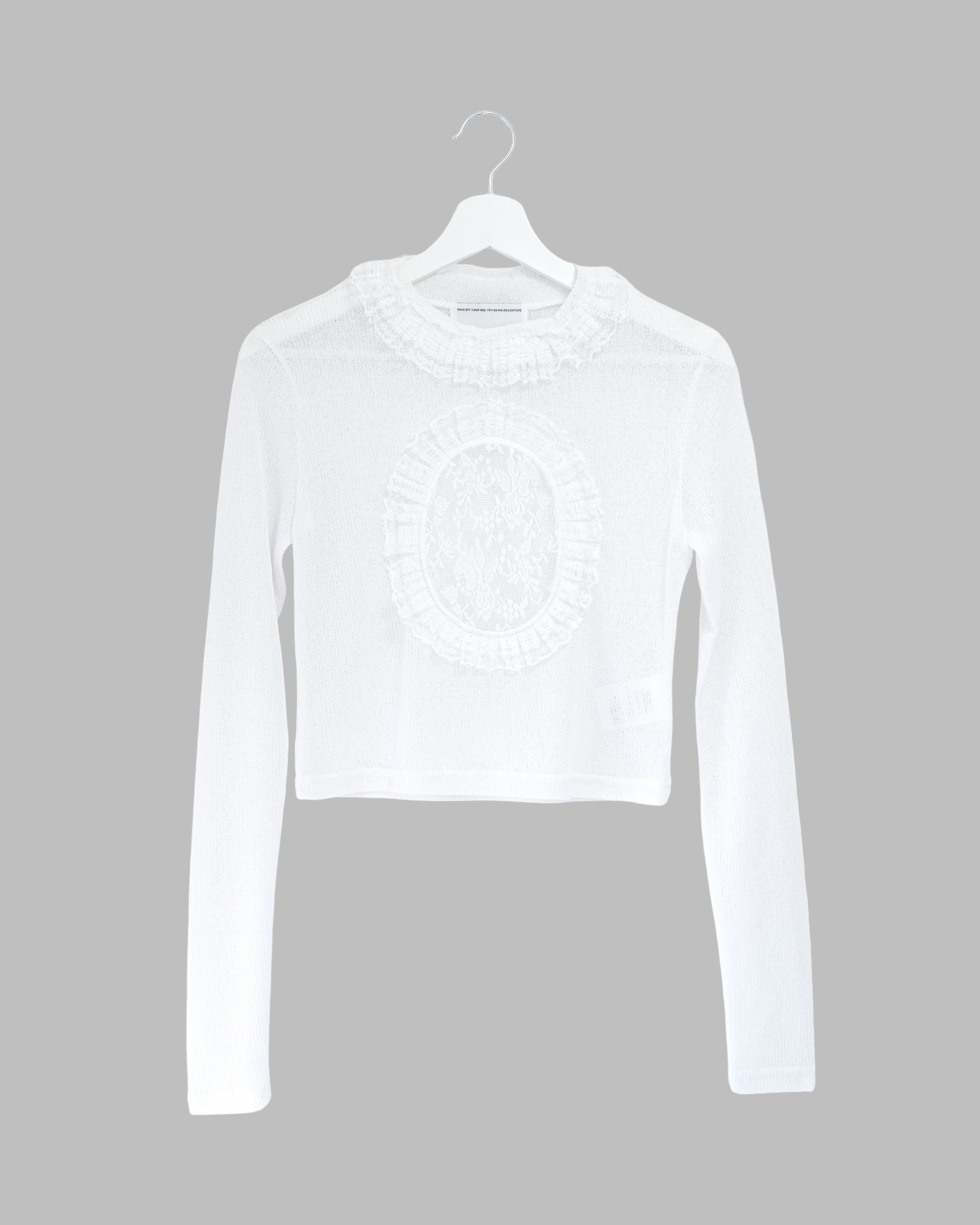 Molly see-through long sleeve knit top by Lina