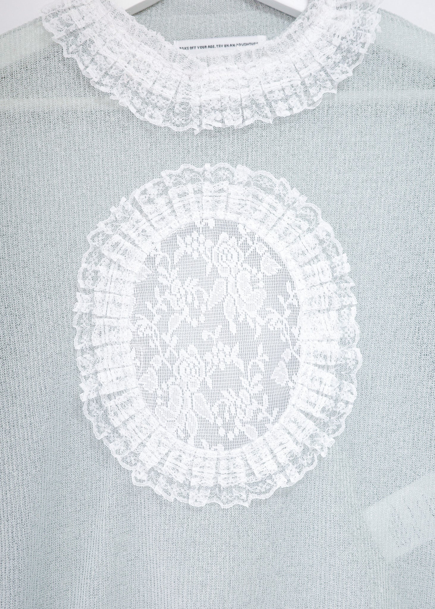 Molly see-through long sleeve knit top by Lina