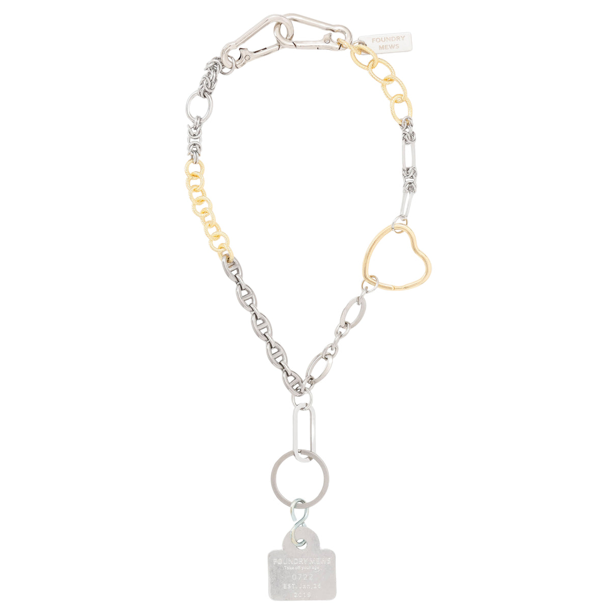 Foundrymews numbering charm necklace