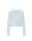 Molly see-through long sleeve knit top