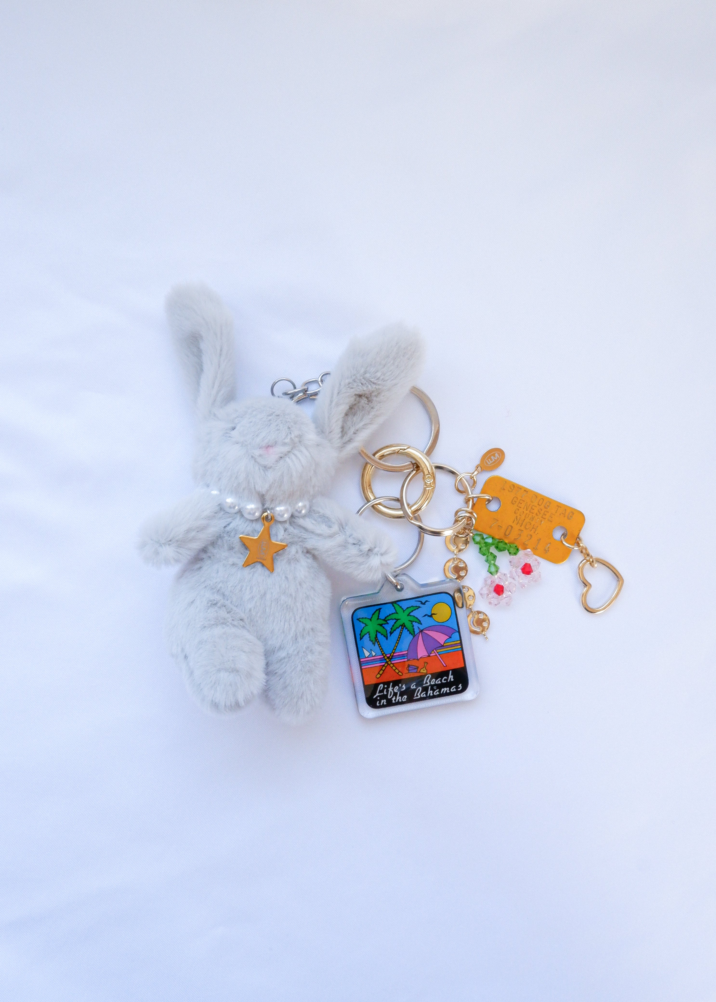 Petite Mews One of a Kind Bag Charm /light gray - 03214