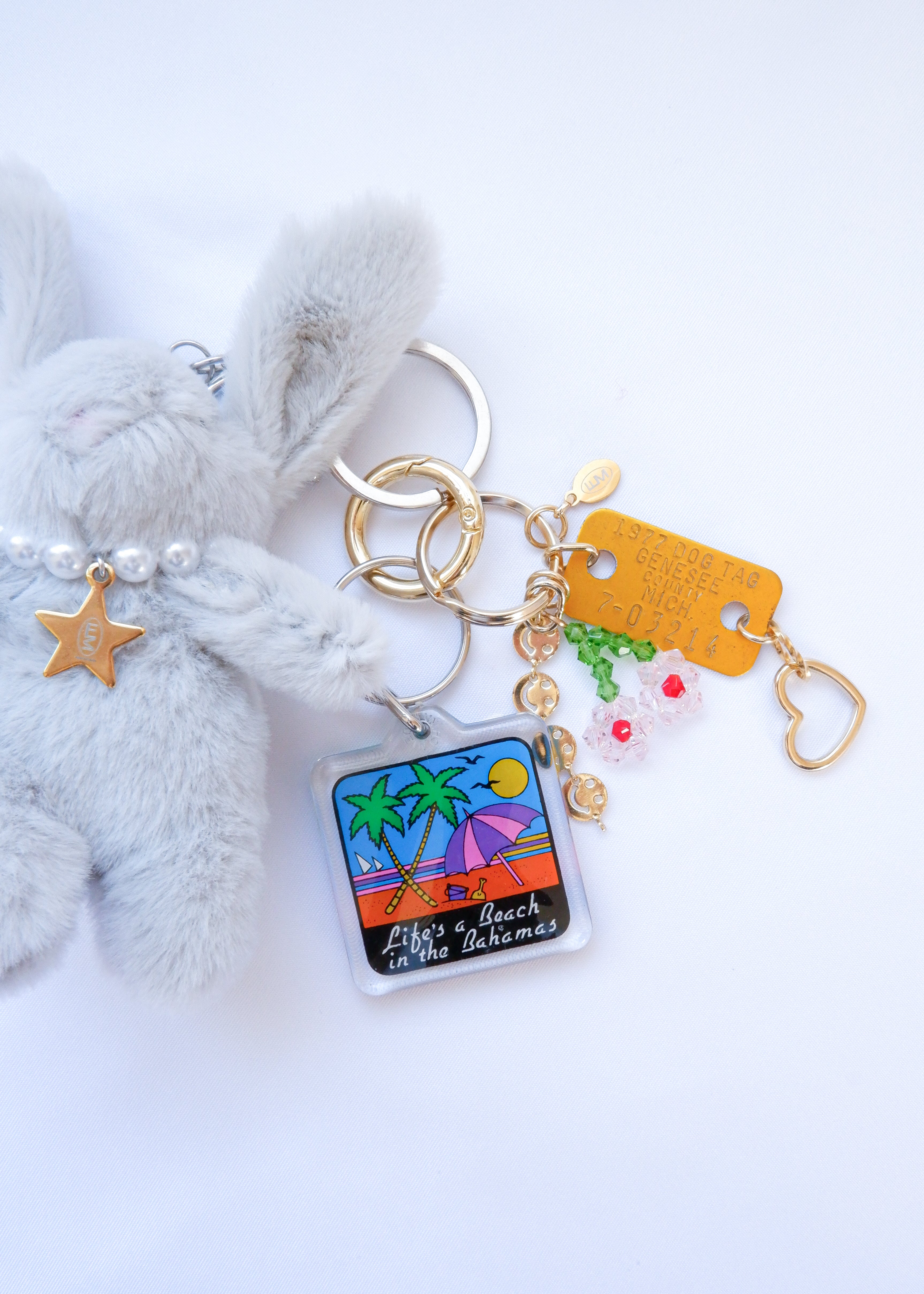 Petite Mews One of a Kind Bag Charm /light gray - 03214