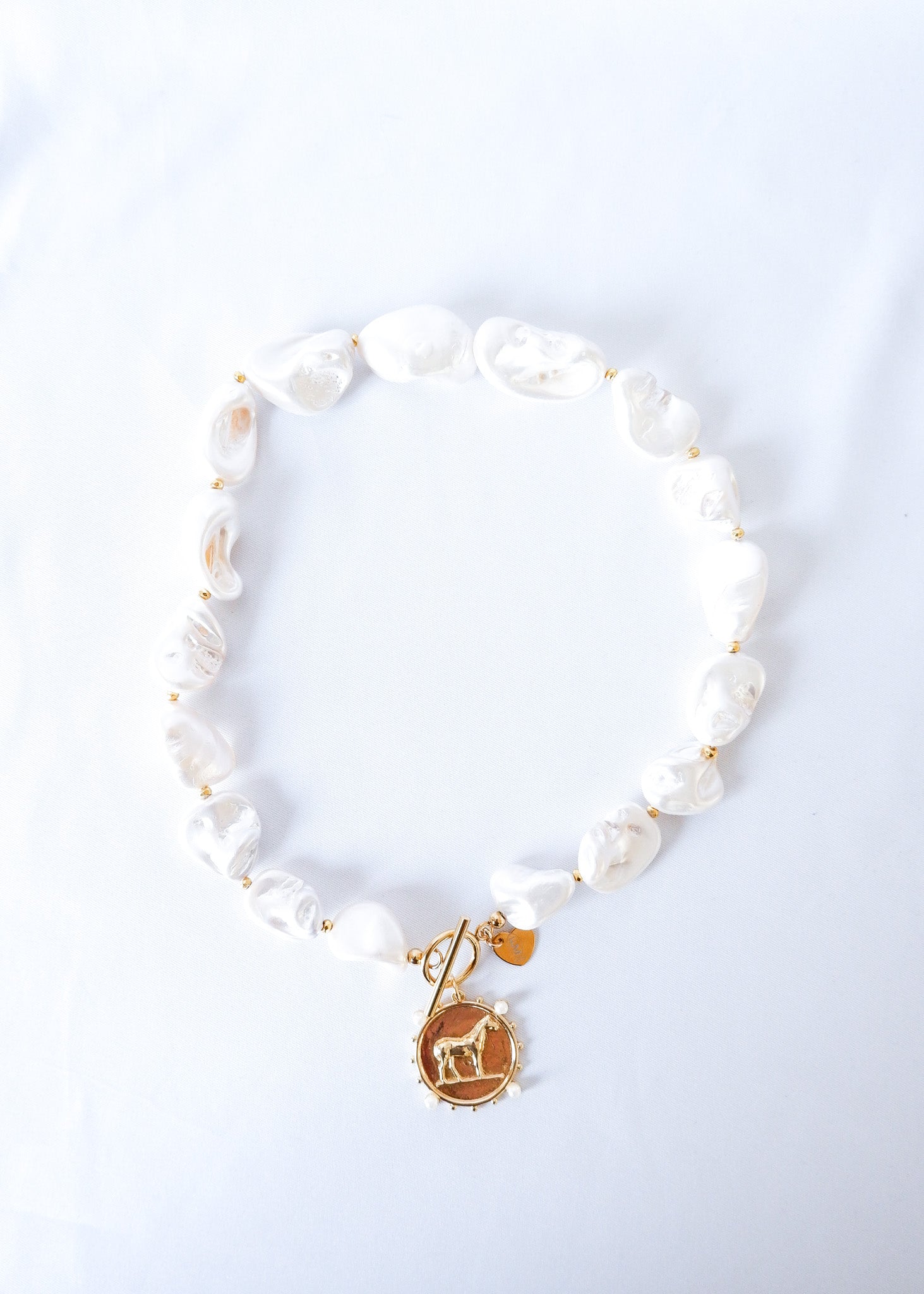 【SALE】Melted Pearl Sculpture Necklace