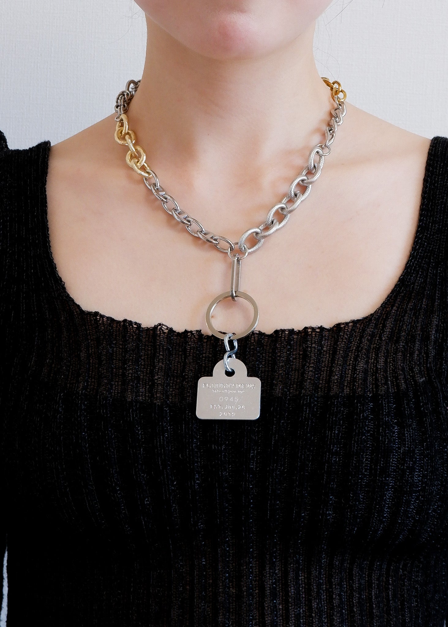 Foundrymews numbering charm necklace