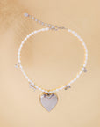 【SALE】HEART NECKLACE PEARL (b)