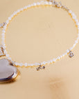 【SALE】HEART NECKLACE PEARL (b)