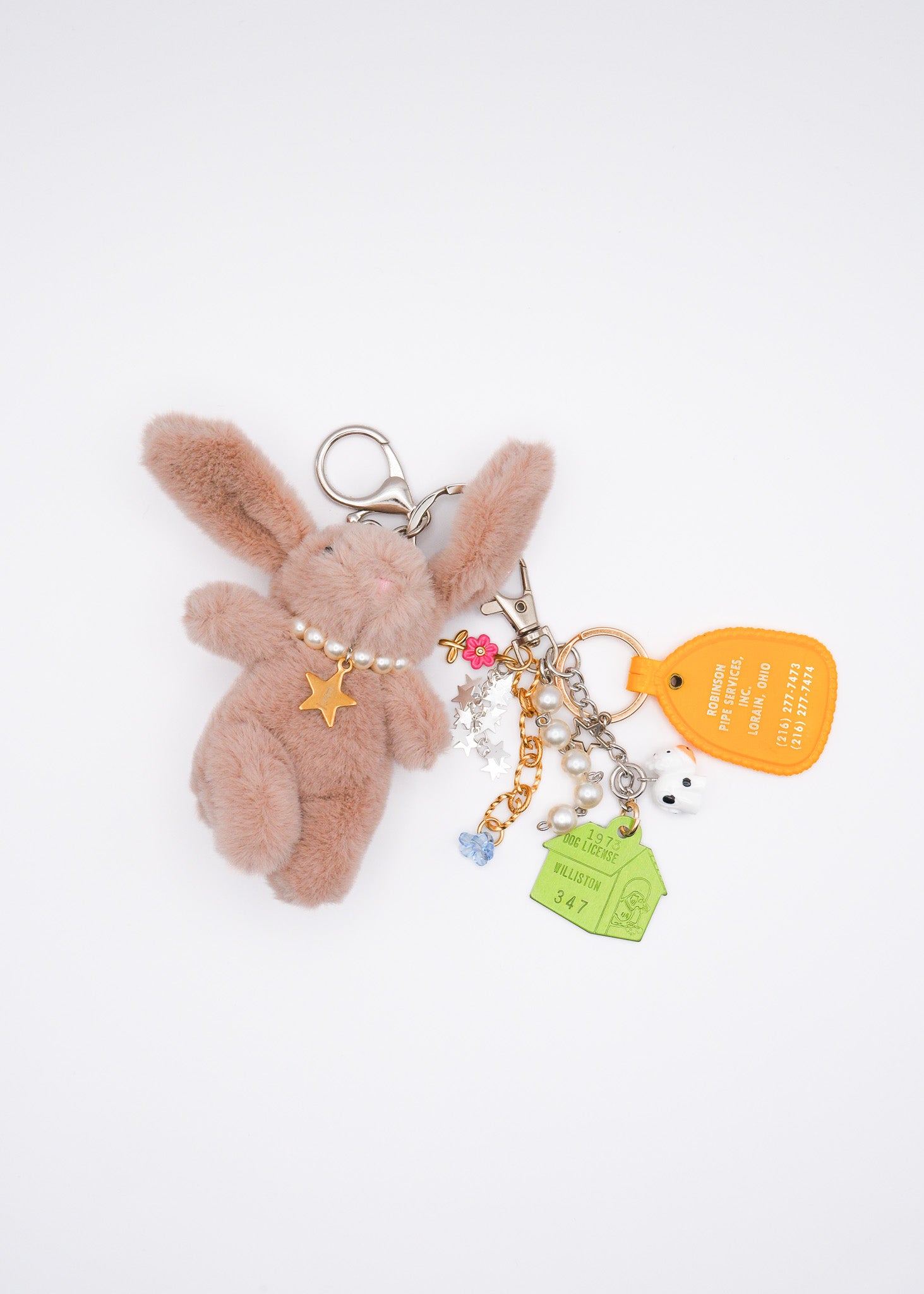 Petite Mews One of a Kind Bag Charm / beige 12