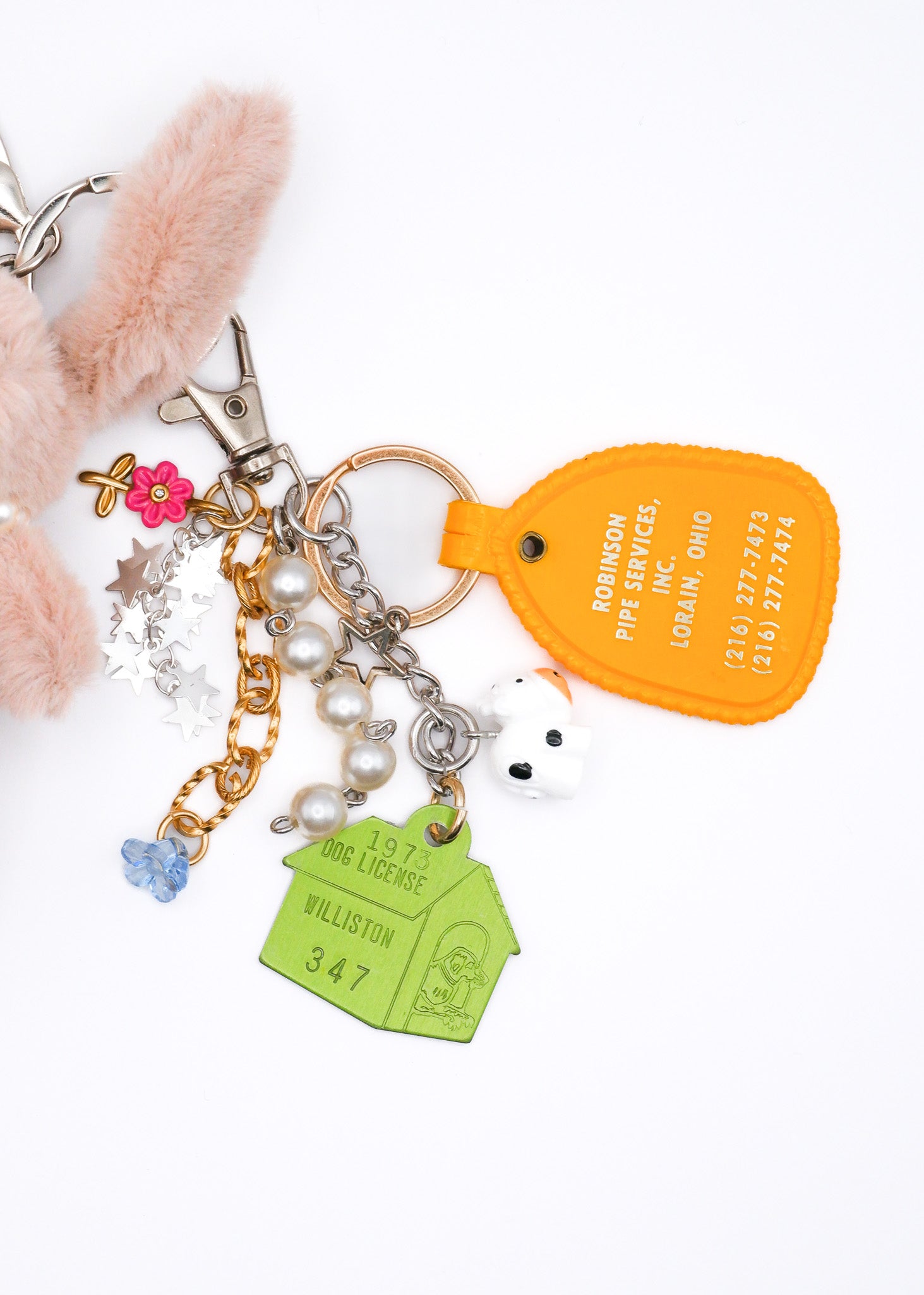 Petite Mews One of a Kind Bag Charm / beige 12