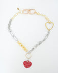 HT numbering charm necklace