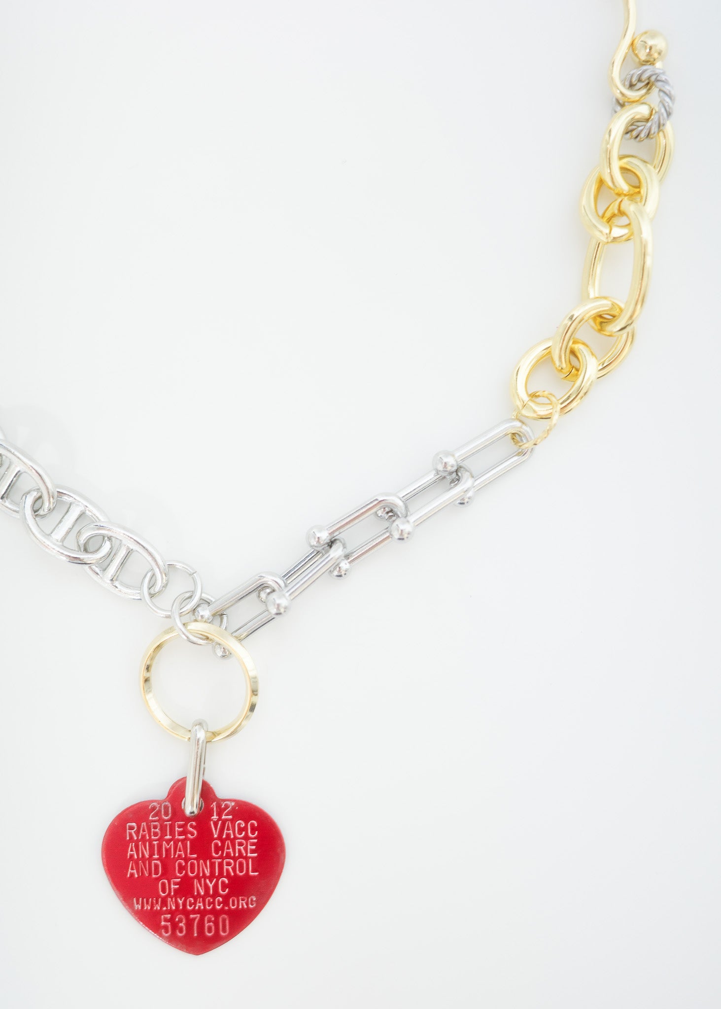 HT numbering charm necklace