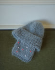 Mohair flying cap |FLOWER  BEADS