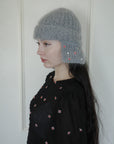 Mohair flying cap |FLOWER  BEADS