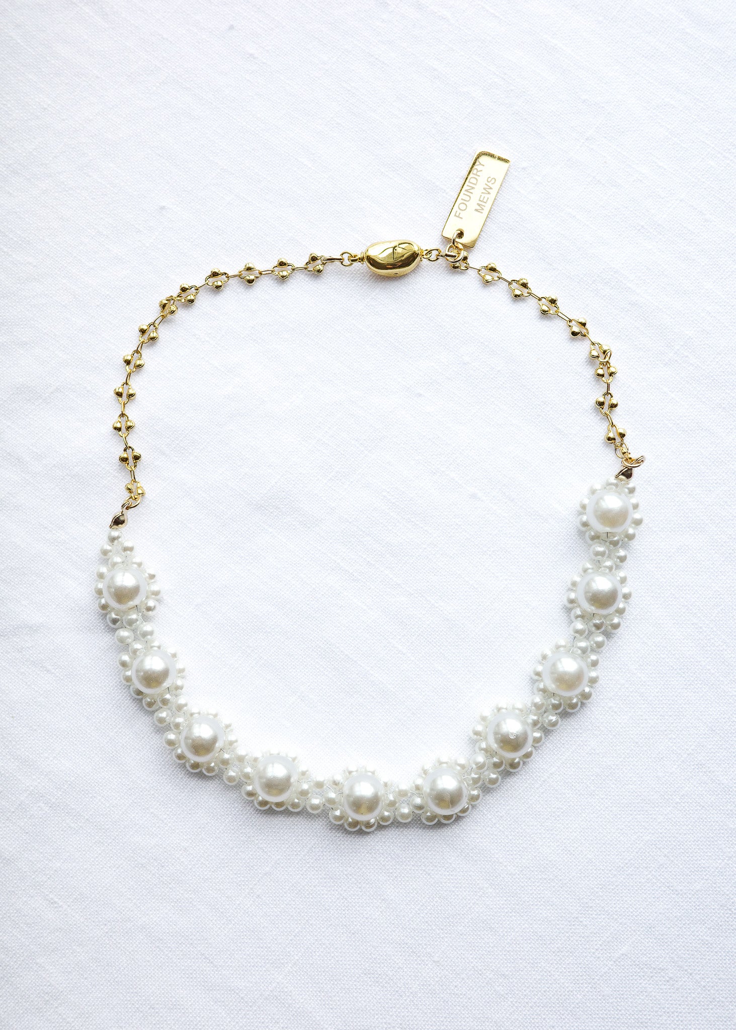 【SALE】poco flower pearls necklace