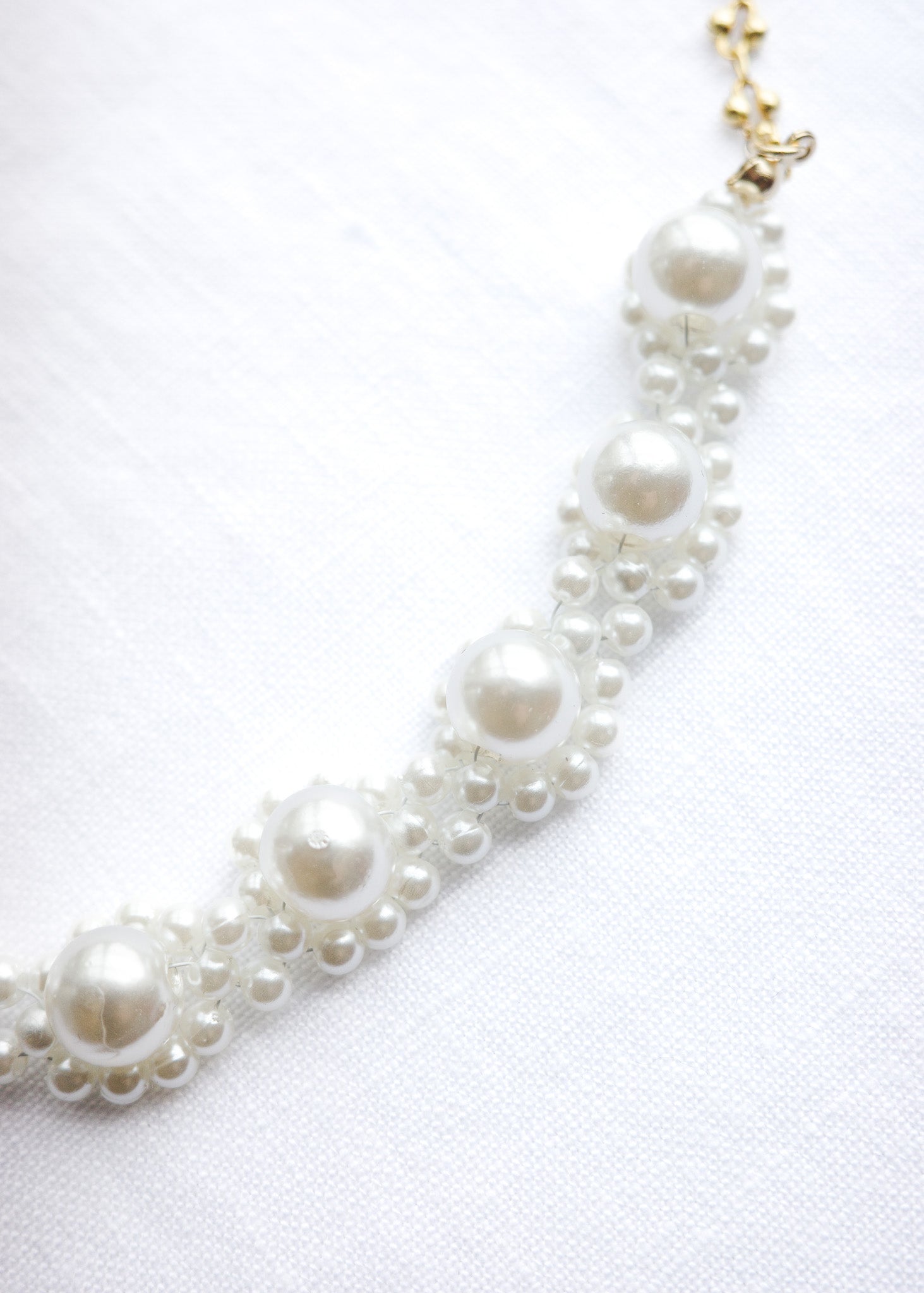 【SALE】poco flower pearls necklace